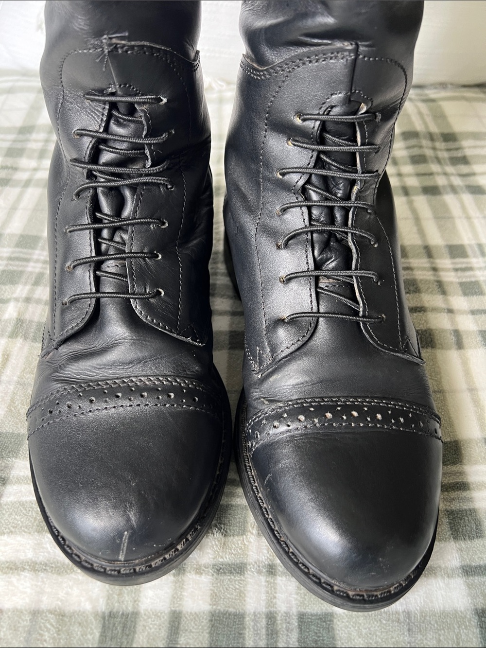 TuffRider Classic Black Tall Lace-Up Riding Boots for women - Picture 5 of 12